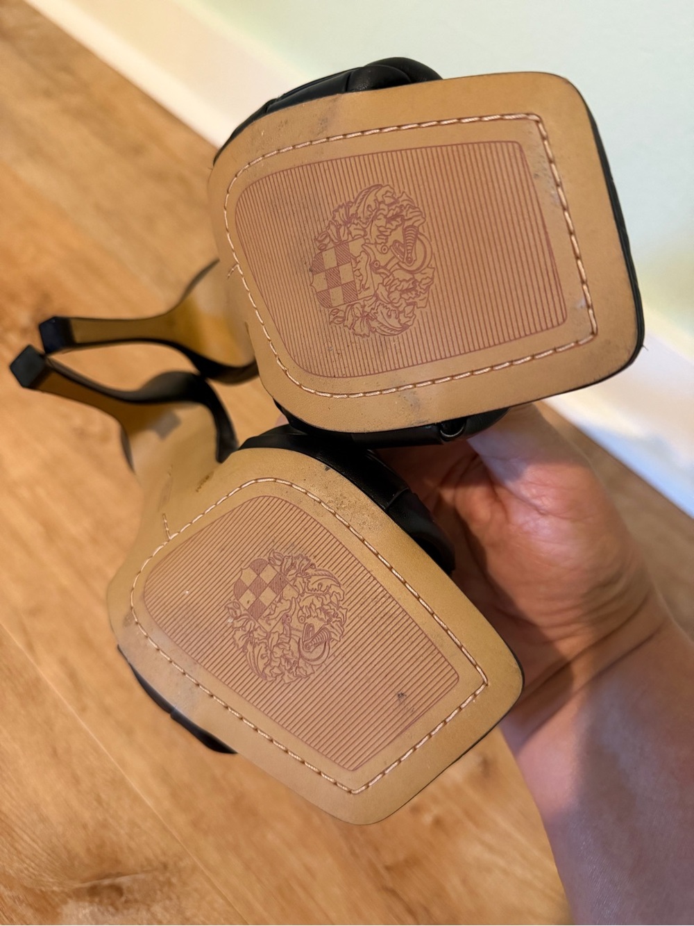 Vince Camuto Black Leather Brelanie Woven Mule - Picture 6 of 8